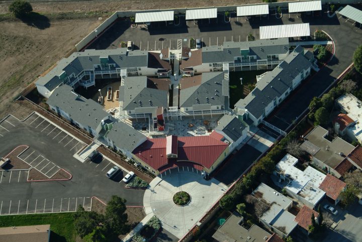 Fremont Oak Gardens Housing Design for Hearing Impaired Seniors - aerial