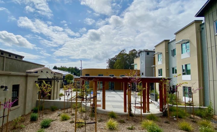 Veterans Village, veterans affordable housing, garden pergola — VMWP