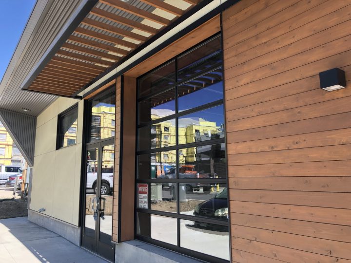 Sienna on Sloan's Lake, Colorado adaptive reuse, storefront facade close up — VMWP