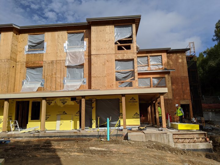 Victory Village, senior housing, exterior sheathing stage — VMWP