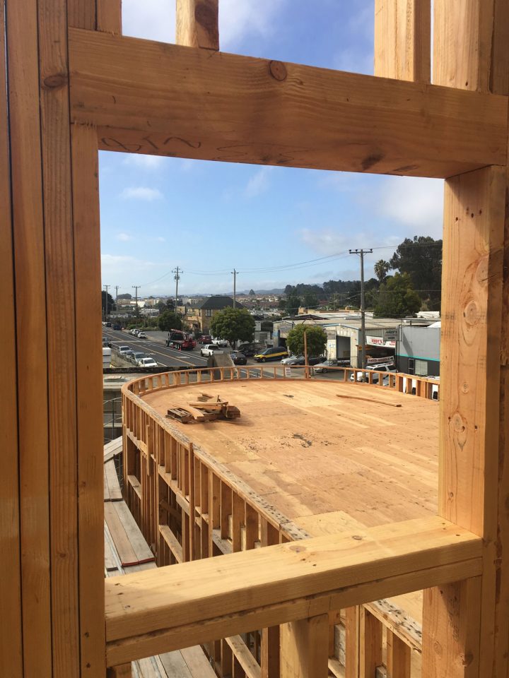 Veterans Village, veterans affordable housing, framed window opening — VMWP