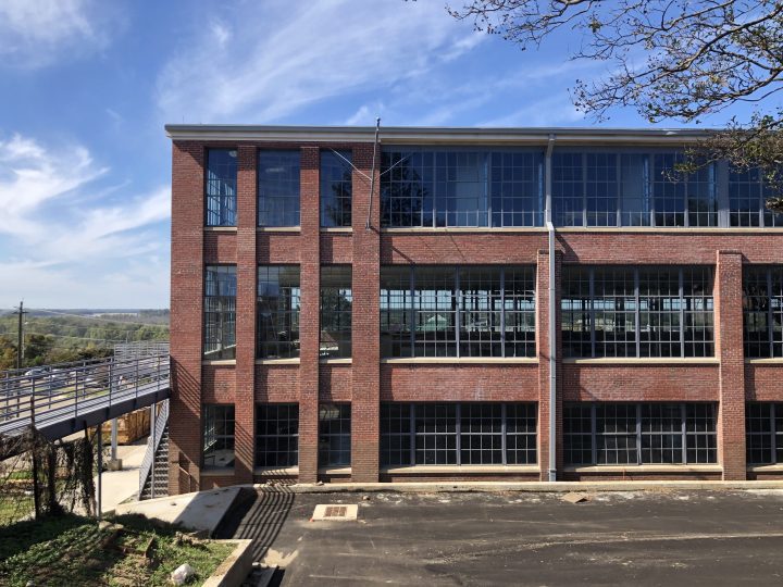 Mississippi Center for Innovation and Technology, adaptive reuse, brick building facade — VMWP