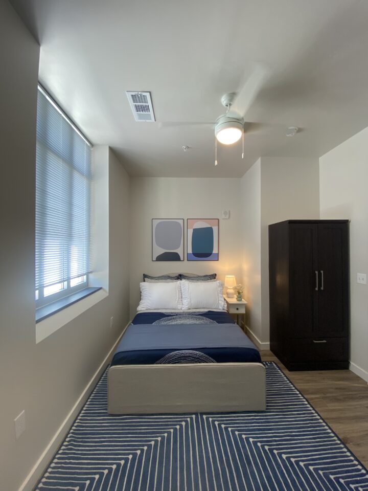 St. Elizabeth's Place adaptive re-use hospital to affordable housing VMWP bedroom — VMWP