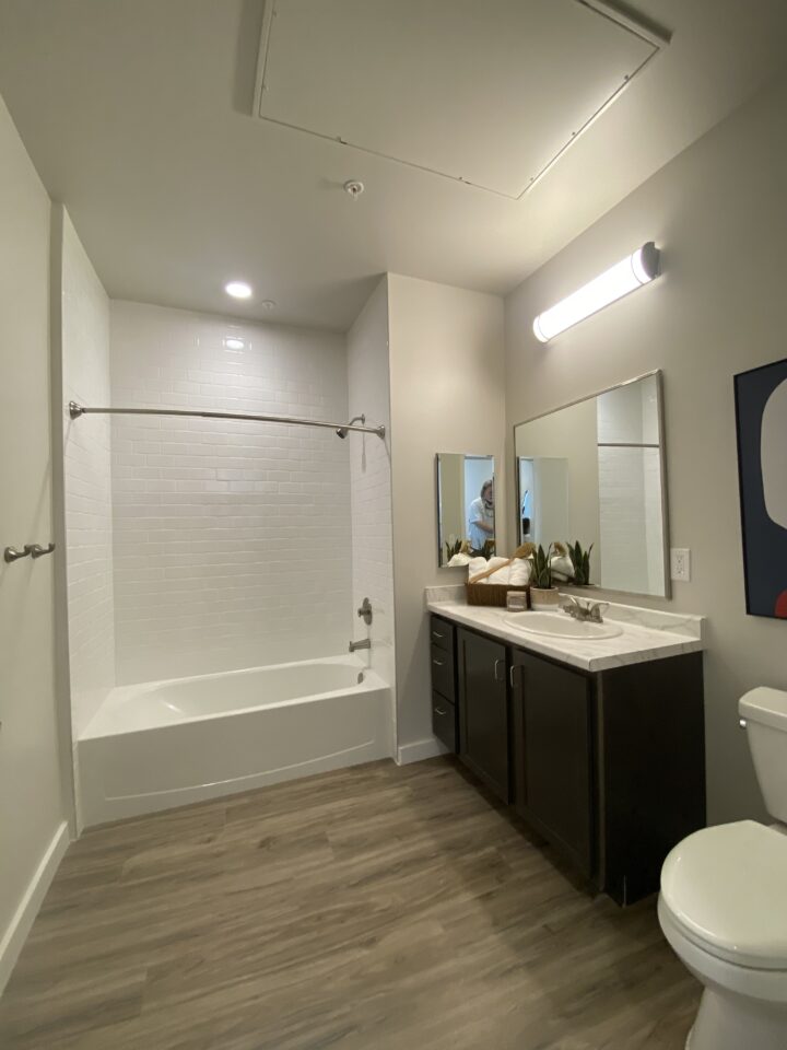 St. Elizabeth's Place adaptive re-use hospital to affordable housing VMWP bathroom — VMWP