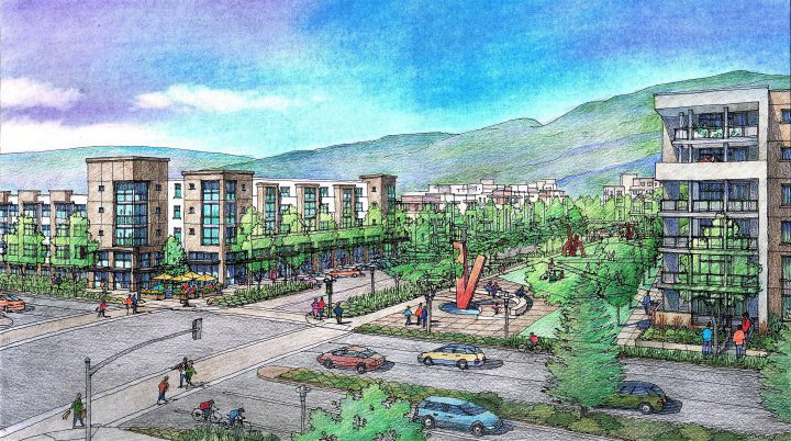 VMWP-Warm_Springs-Metro_Crossing-Urban_Design-TOD_Master_Plan-main rendering-innovation_district — Image: finearchitecturalillustration.com