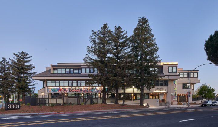 VMWP adaptive reuse, office conversion, Casa Canal, dusk shot — Photo Credit: Keith Baker