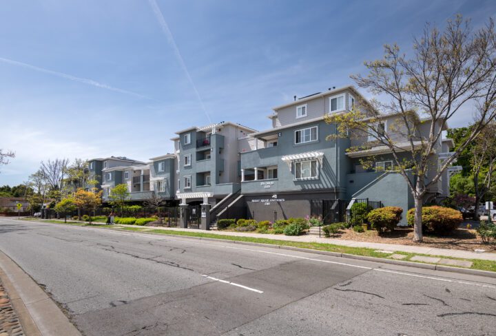 VMWP Nugent Square affordable housing apartment renovation street view replacement of siding — Image: Vantage Point Photography