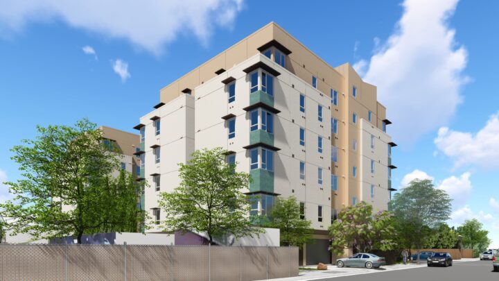 Monarch at Redwood, North Fair Oaks Apartments Infill Affordable Housing MASSING — Image: VMWP