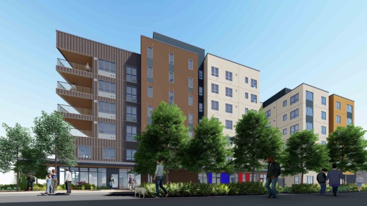 87 E Evelyn, Mountain View, Affordable Housing Architects, plaza — VMWP