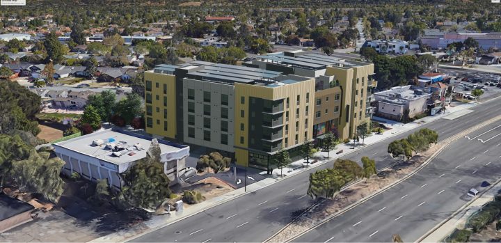 VMWP, Vitalia, Bascom, Affordable Housing, Health Wellness Design, aerial side — Image: VMWP