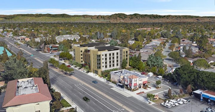 VMWP, Vitalia, Bascom, Affordable Housing, Health Wellness Design, aerial — Image: VMWP