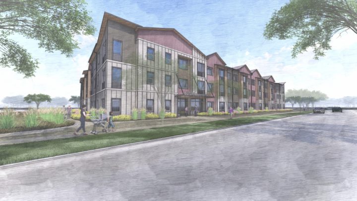 Sugar Commons, Affordable Workforce Housing, corner image — VMWP: Rendering