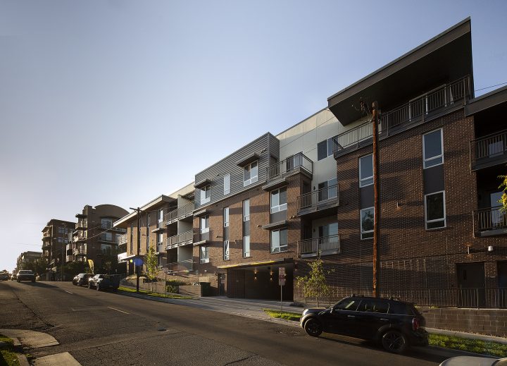 3210 Shoshone, affordable housing architect, main street facade — VMWP