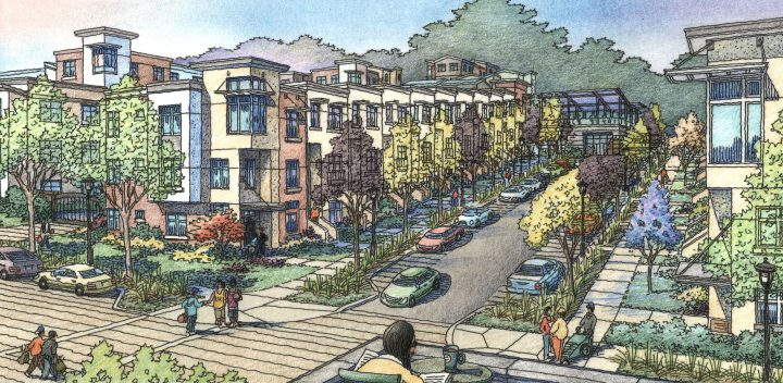 San Francisco Master Plan, Sunnydale HOPE SF, grade — Artwork: Jeffrey Michael George