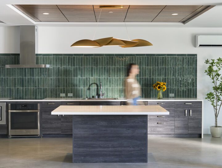 Timber Senior Apartments, affordable senior housing, Newark, California, community kitchen — Image: © Ken Gutmaker