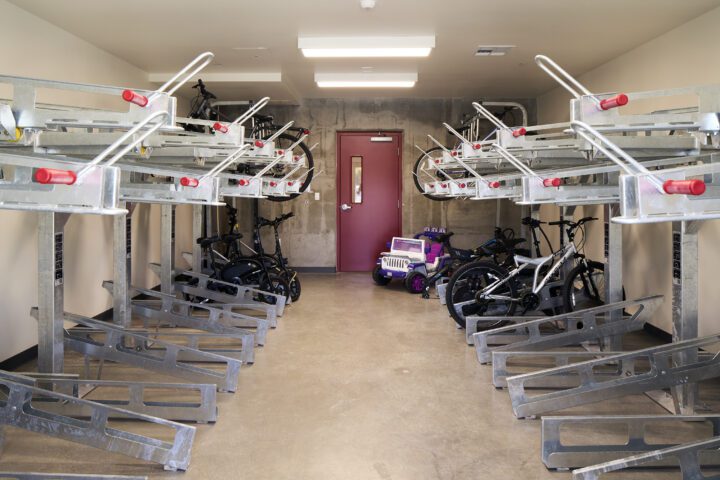 MidPen's Casa Roseland , VMWP affordable housing architect, bike storage — Image: Ken Gutmaker