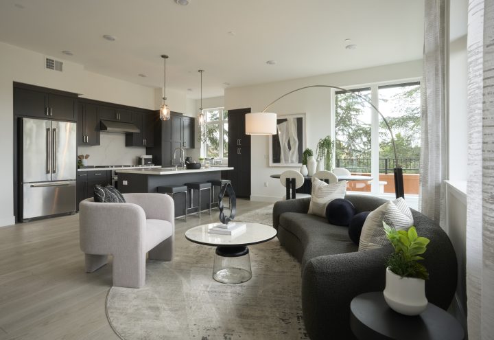 transit oriented condominiums Vantage at The Station condos unit interior — Image: Ken Gutmaker
