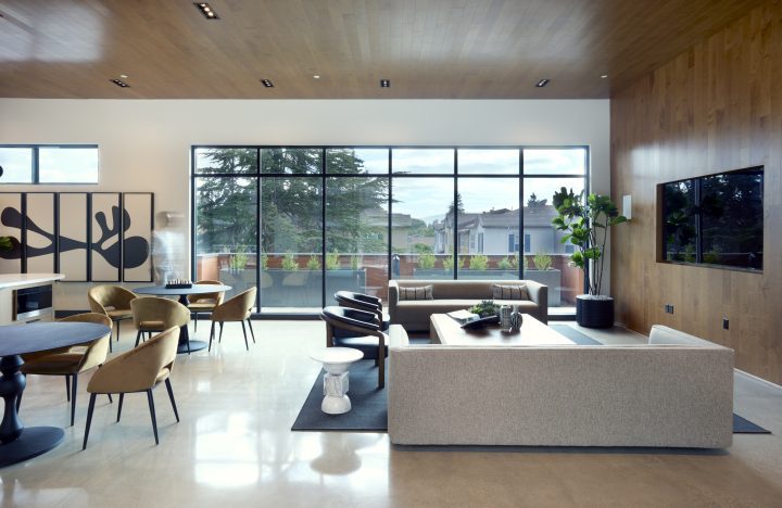 transit oriented condominiums Vantage at The Station condos amenity space — Image: Ken Gutmaker