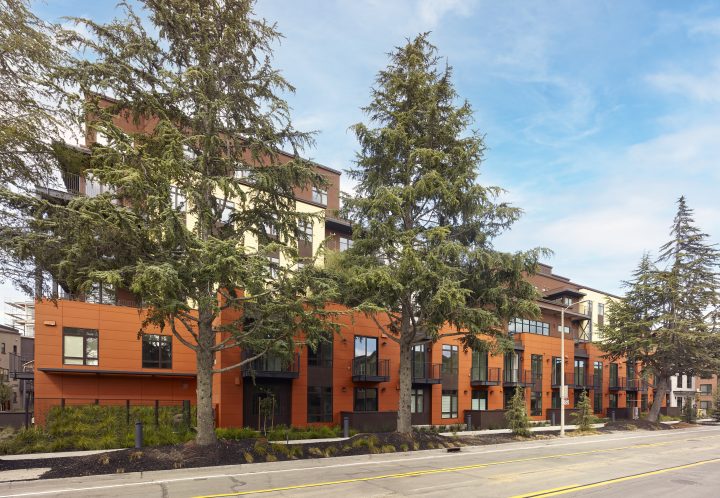 transit oriented condominiums Vantage at The Station condos pedestrian experience — Image: Ken Gutmaker