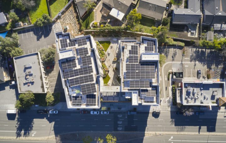 VMWP, Vitalia, Bascom, Affordable Housing, Health Wellness Design, all-electric, photovoltaic, solar panels — Photography: Ken Gutmaker