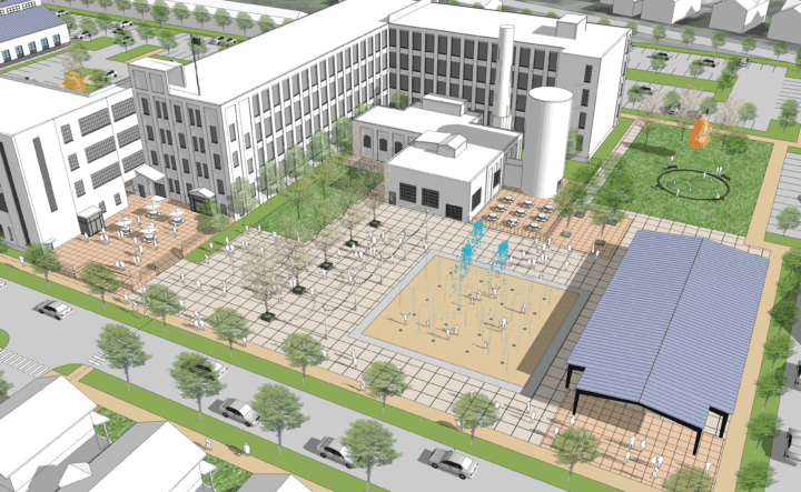 aerial rendering ilion master plan revitalization
