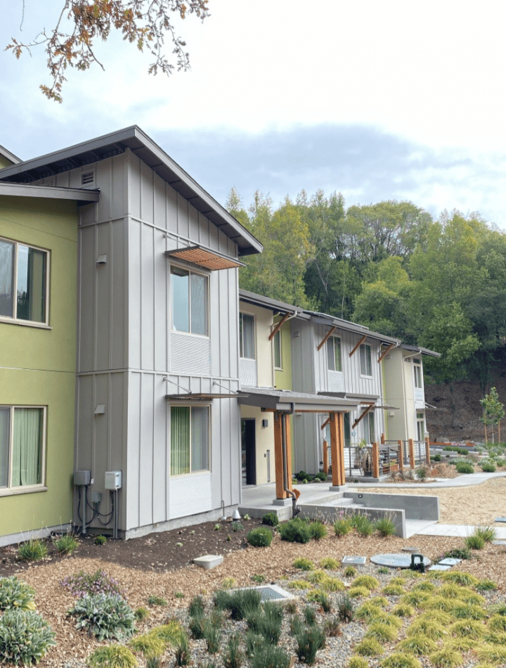 Victory Village, senior housing, residential side facade — VMWP