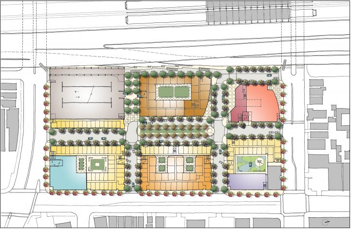 MacArthur BART Transit Village Master Plan new plan — Image: VMWP