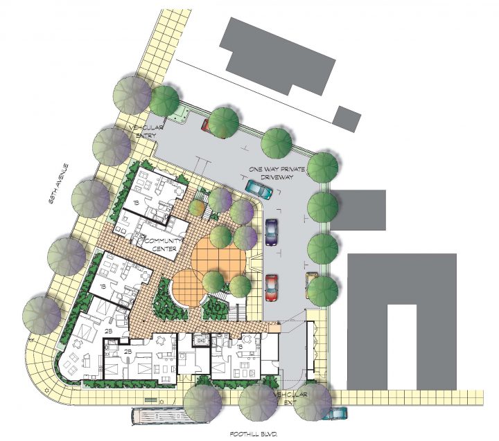 Eastmont Court Special Needs Housing Oakland site plan