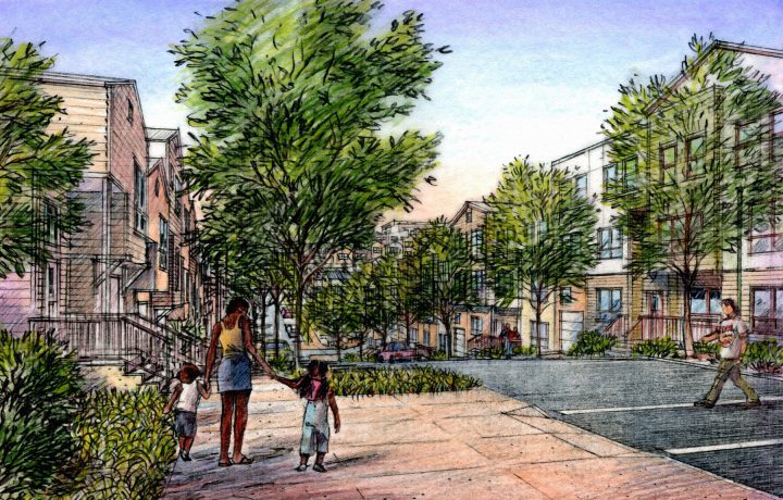 Rebuild Potrero SFHA Master Plan tree lined path